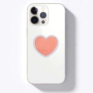 Peach Heart Grip Phone Holder